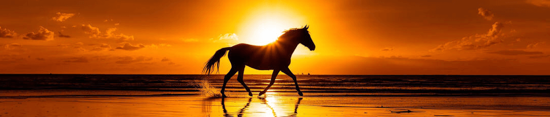 horse on beach